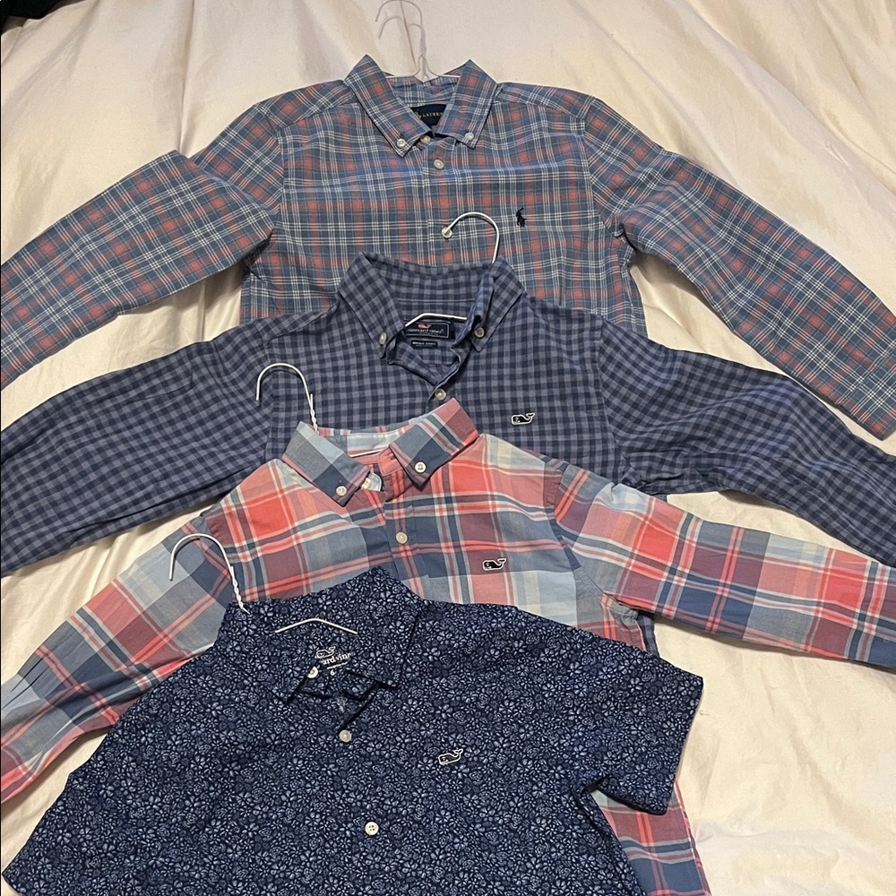 Kids vineyard vines and Ralph Lauren shirts